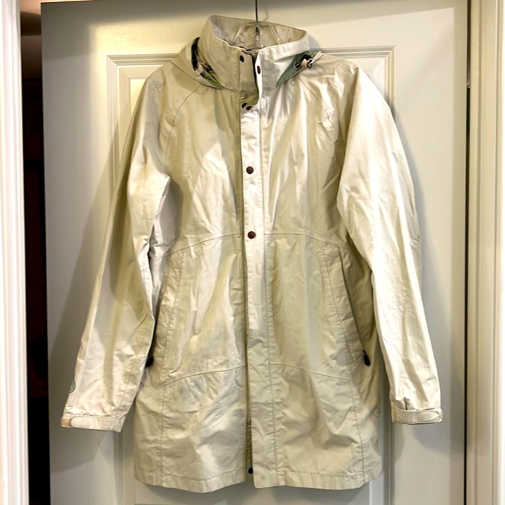 Off white rain coat